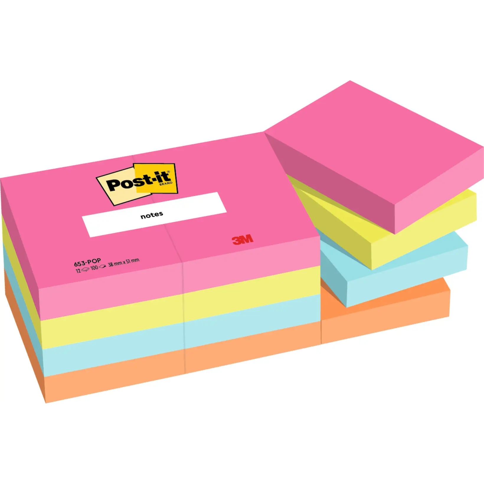 Post it note 3M Poptimistic Cabin Pack 38x51 100sh (12) - Køb minimum ...