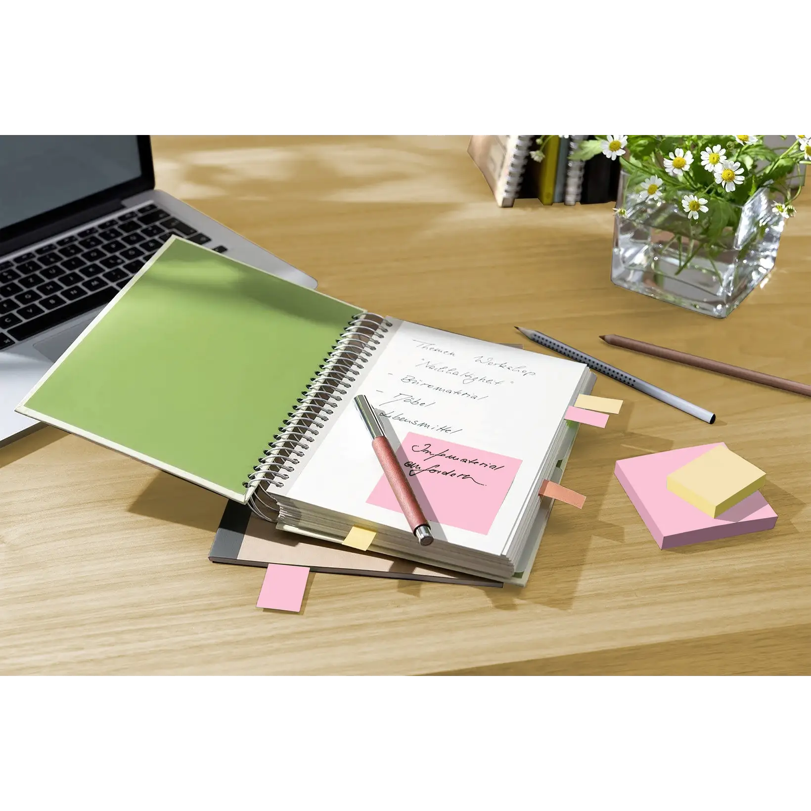 Post it note 3M Recycled mix colors 38x51 100sh (24) - Køb billigt på ...