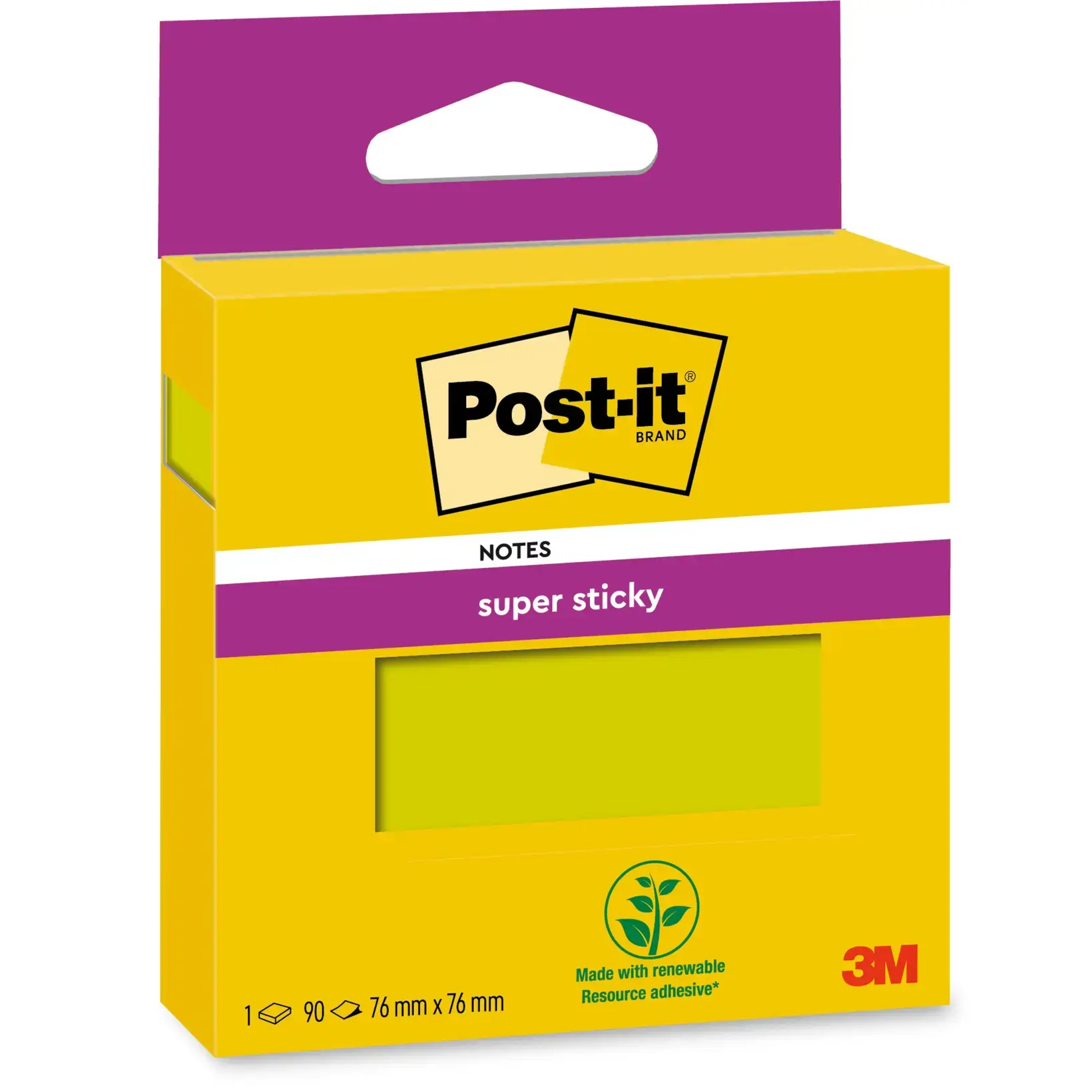 Post-it Super Sticky - 76x76 mm - Grøn - 90 ark - Køb billigt på ...