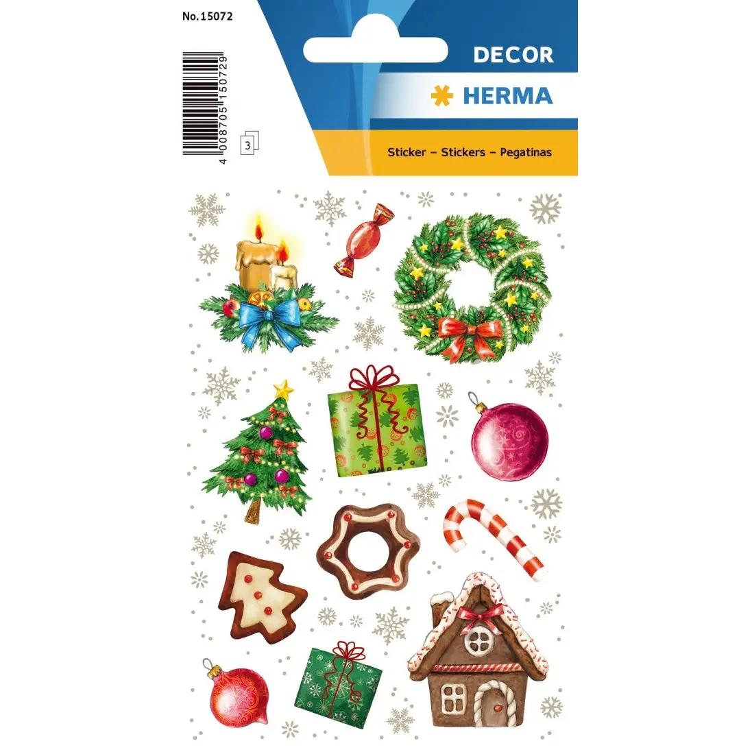 Herma Decor – Set 3 Fogli Adesivi Animali Della Fattoria, In Plastica Resistente, Forme Irregolari, Per Decorazione Creativa - 2