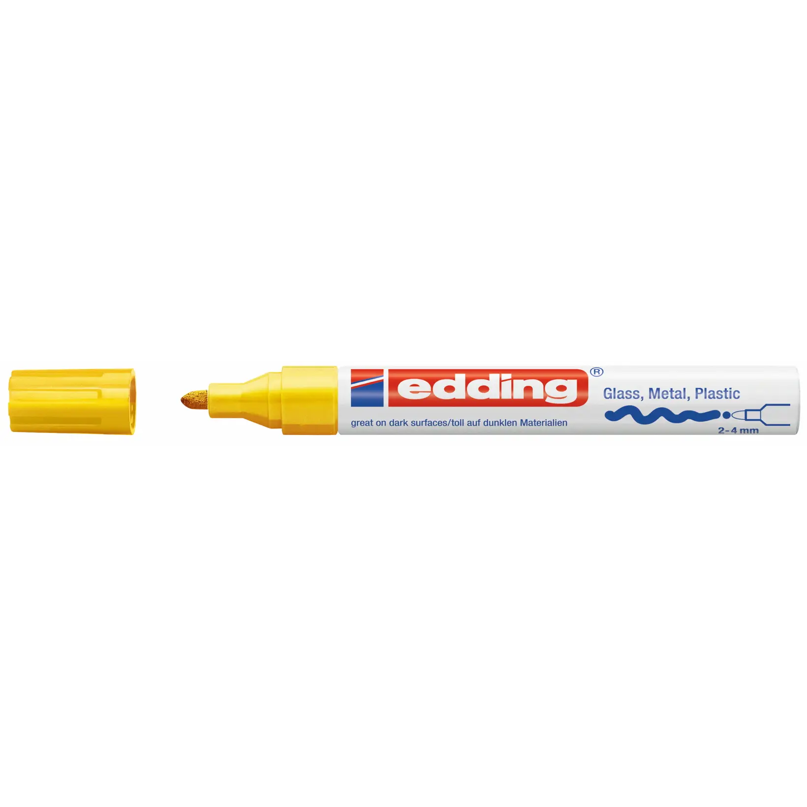 Edding 750 - Permanent gul marker 2 - 4 mm - 10 stk - Køb billigt