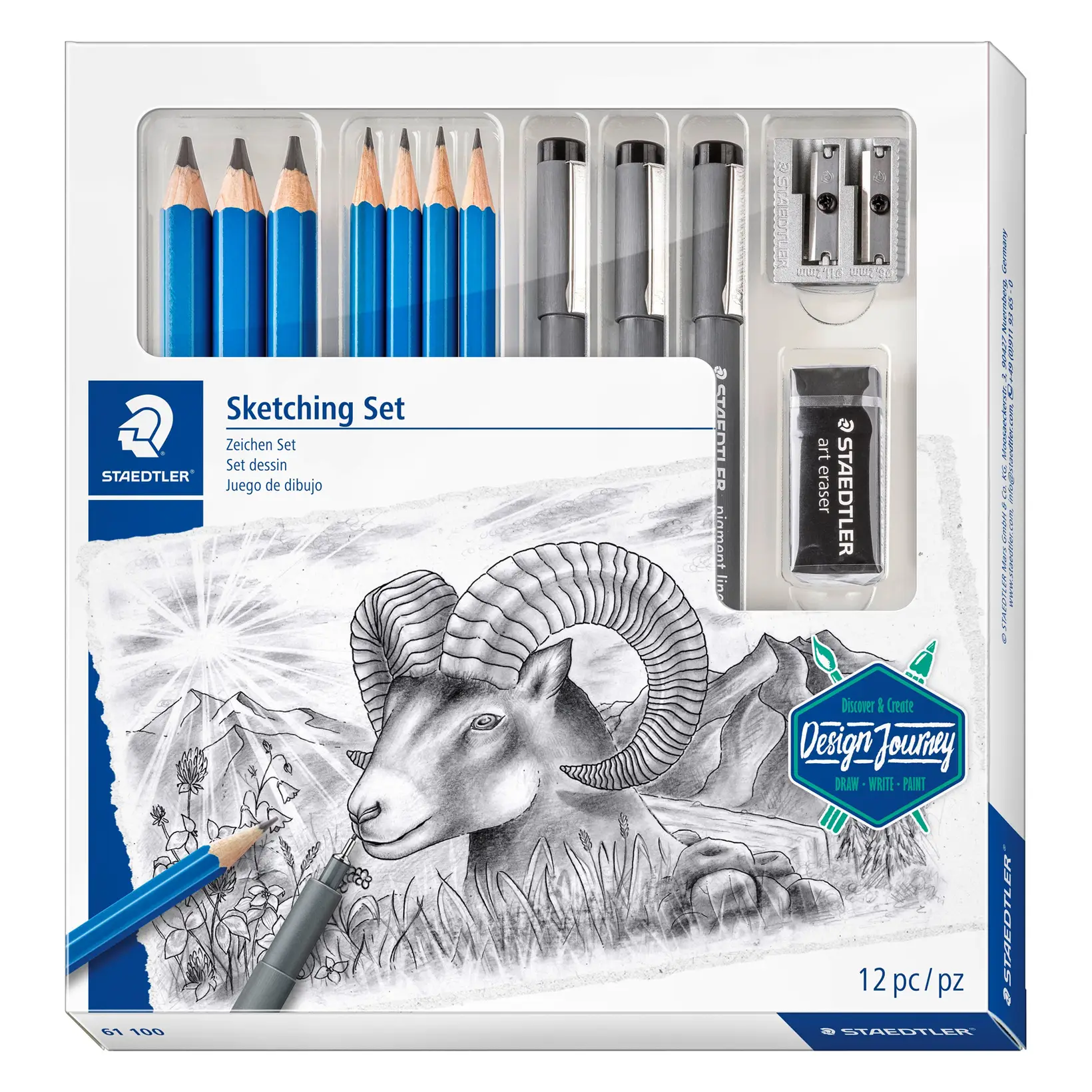 Staedtler® Mars® Lumograph® Drawing Pencils, Set Of 6