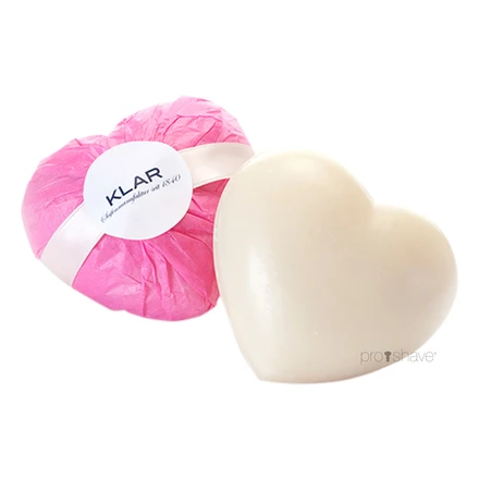 Hand soap in 165 gr in heart shape with scent of rose from Klar Seifen