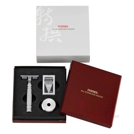 FEATHER ALL STAINLESS RAZOR メンズ剃刀 as-d2-stainless-steel-safety-