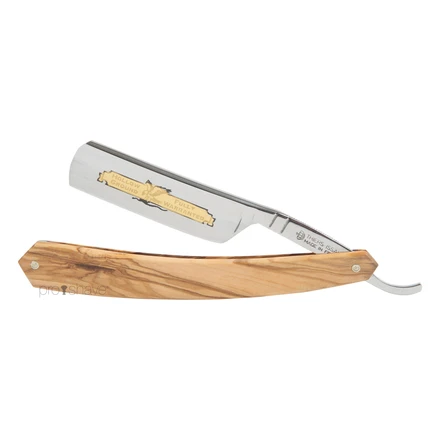 Barberkniv i skæfte i Oliventræ fra Thiers-Issard