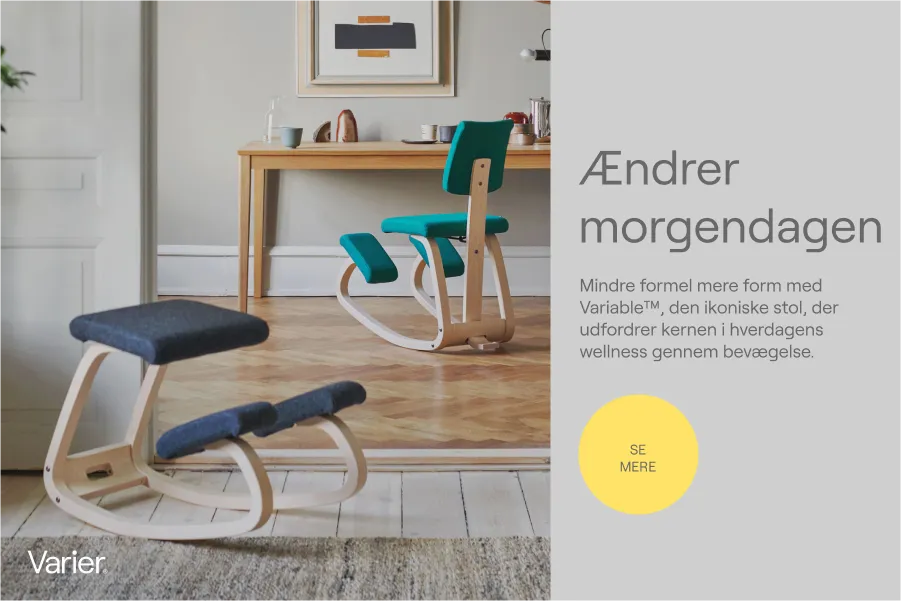 Variable balans stol, light brown wood/reflect 984 fra Variér køb