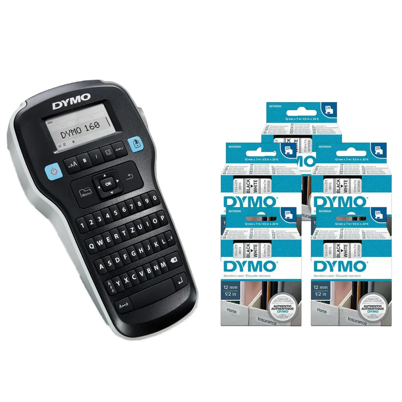 Datascan Labelmanager Dymo Labelmanager 160 - Inkl. 5 rl. tape med i værdipakken!