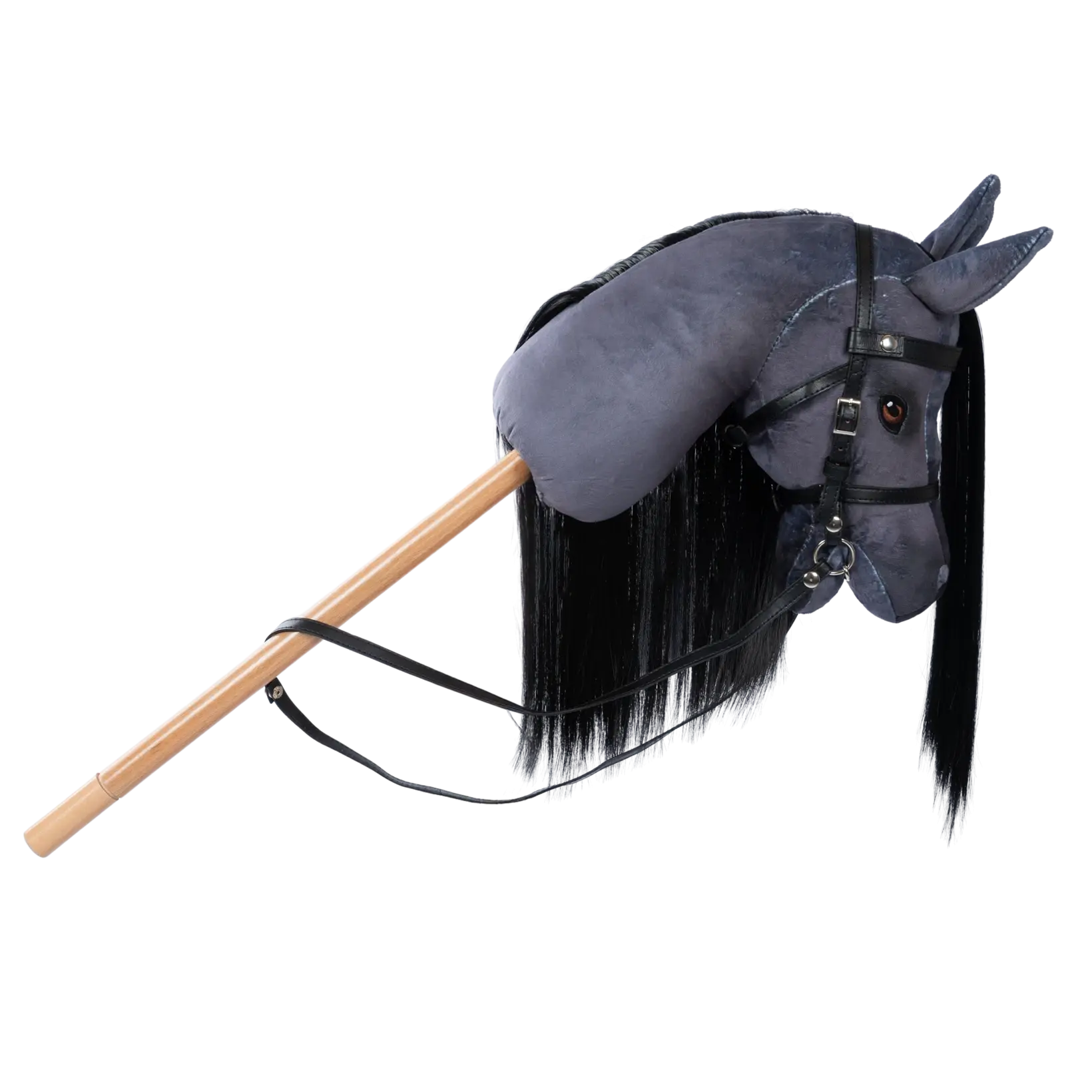 Black / Grey byASTRUP Hobby Horse with nylon mane