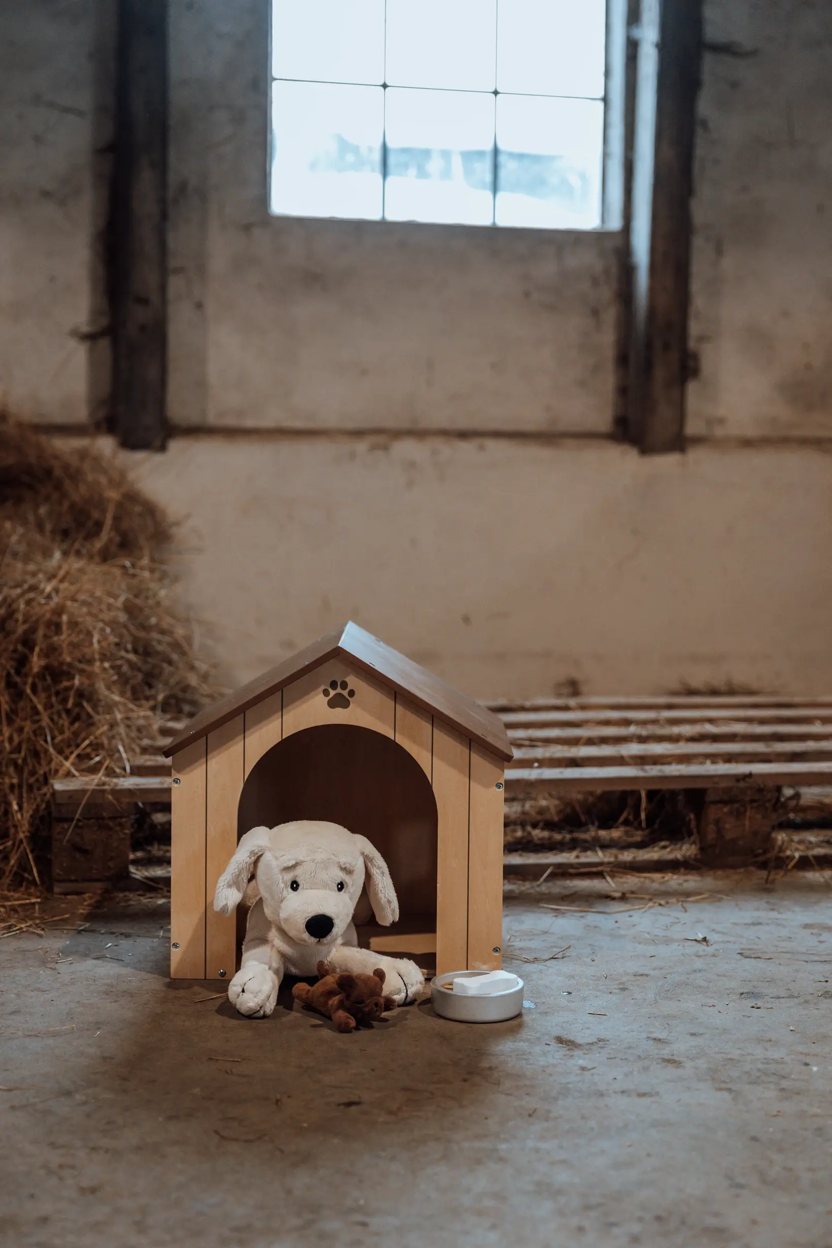 Kids Dog House for Plush animals with puppy