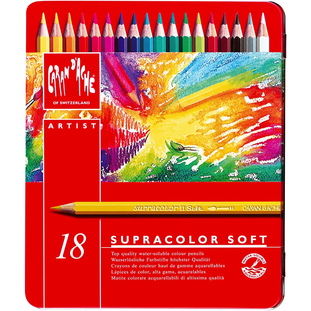 CARAN D'ACHE SUPRACOLOR AQUARELPOTLODEN KIST 80 STUKS | Van Beek Art CARAN D'ACHE SUPRACOLOR AQUARELPOTLODEN KIST 80 STUKS | Van Beek Art