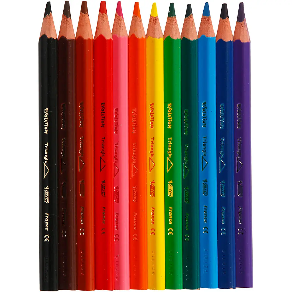 Farveblyanter trekantede Evolution Triangle mm - Pakke med 12 stk - Køb billigt på Grafical.dk
