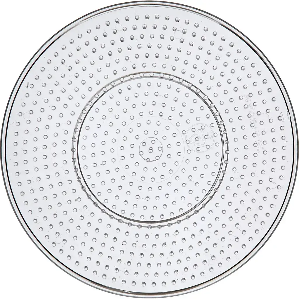 Perleplade, stor rund, medium, str. 15 cm, transparent, 1 stk. » Køb ...