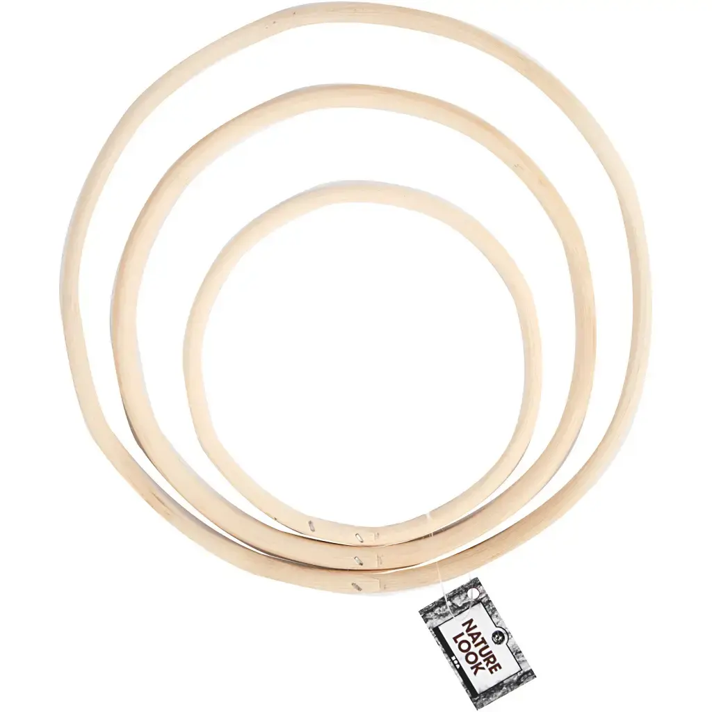 Rattan ring, diam. 15,3+20,3+25,5 cm, natur, 3stk. - Køb billigt på ...