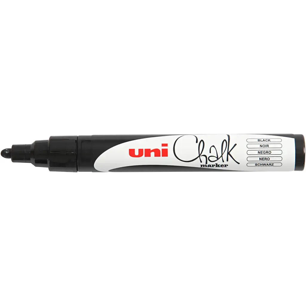 Uni Chalk Marker sort 1,8-2,5mm - Køb billigt på Grafical.dk