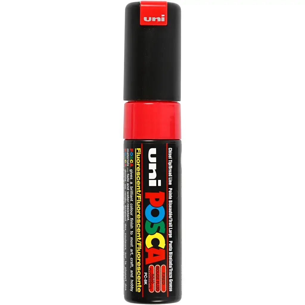 Posca Marker stregtykkelse: 8 mm PC-8K fluo red broad 1 stk - Køb ...