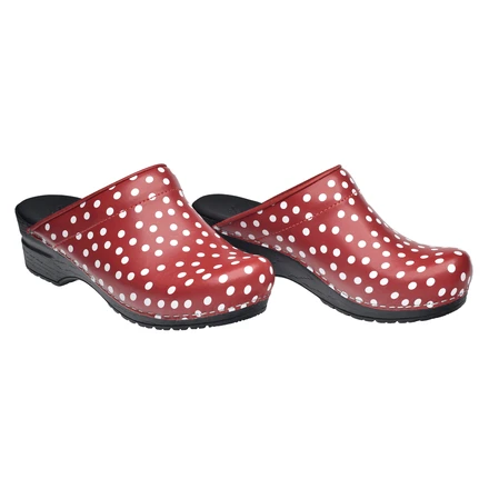 Red sanita clogs outlet