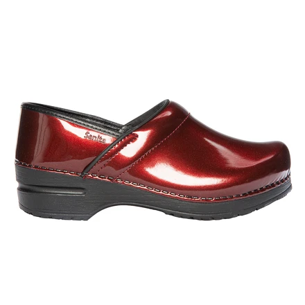 red patent dansko clogs