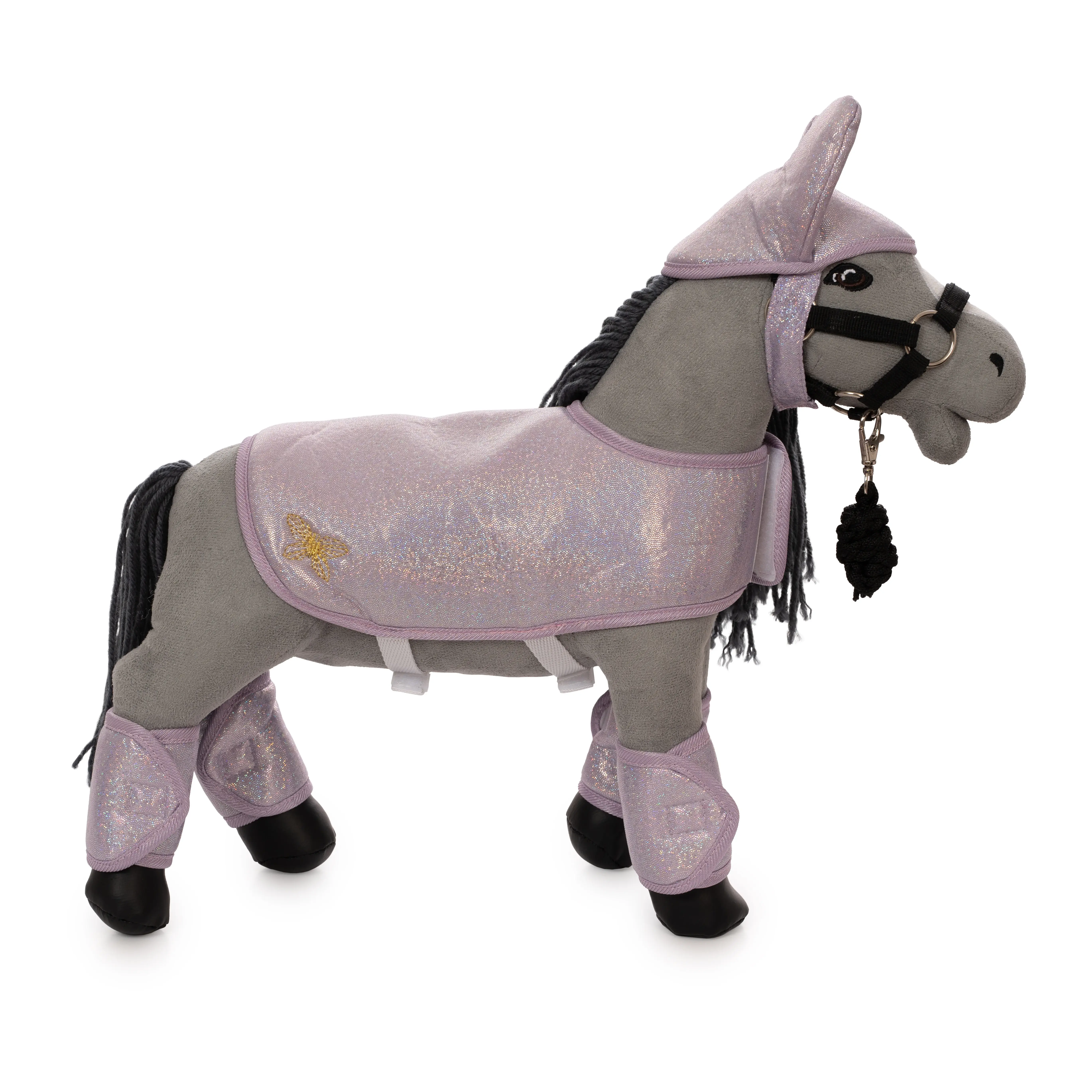 Cuddle Pony Lucky, Grey, 30 cm | Magical Playmate for Kids