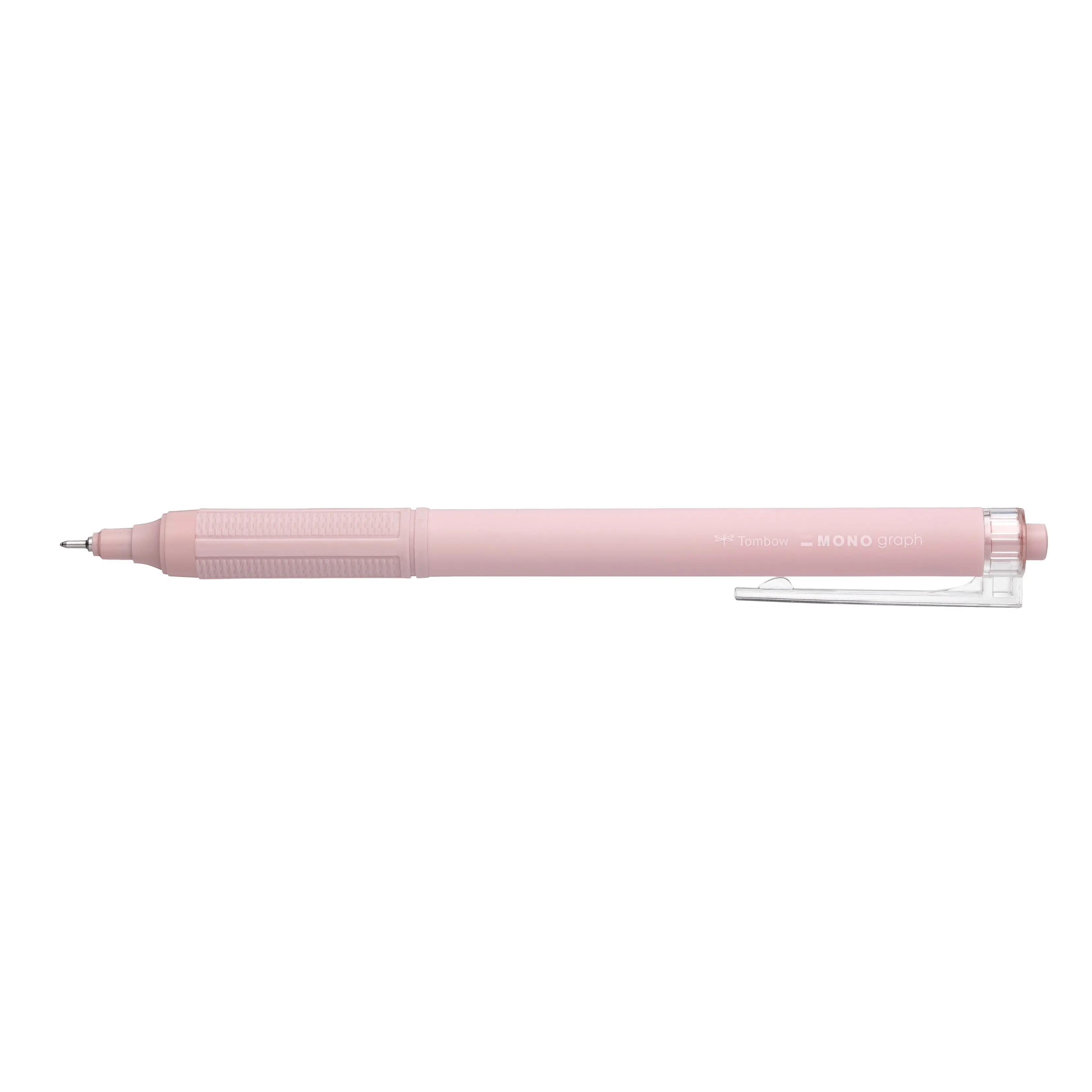 Tombow Penna a sfera MONO graph Lite White, punta precisa dell'ago, scrittura fluida, impugnatura ergonomica [BC-MGLE45-R15