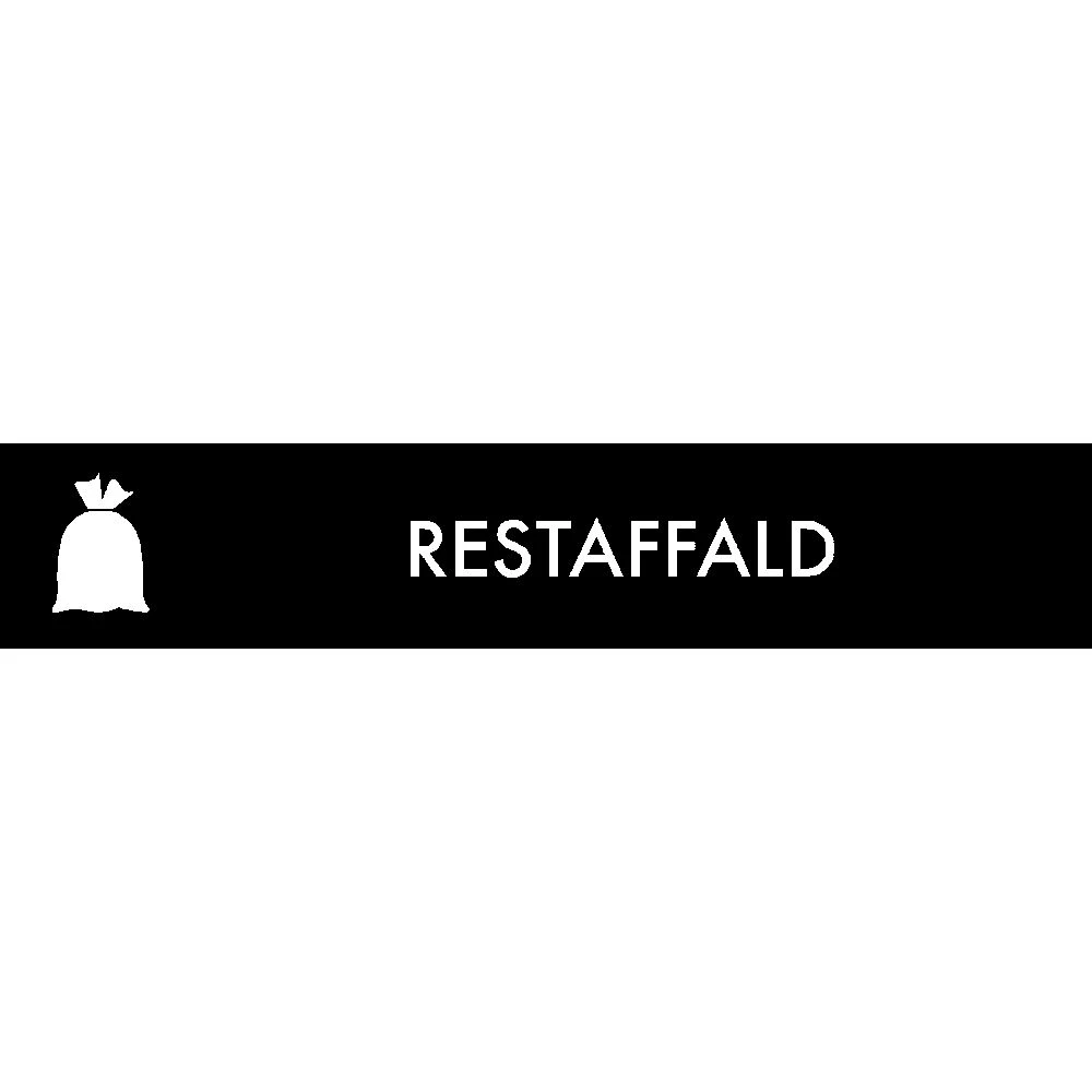 Piktogram 3x16cm Sort Folie Til Restaffald Selvkl bende K b Piktogram 3x16cm sort folie til restaffald selvkl bende k b