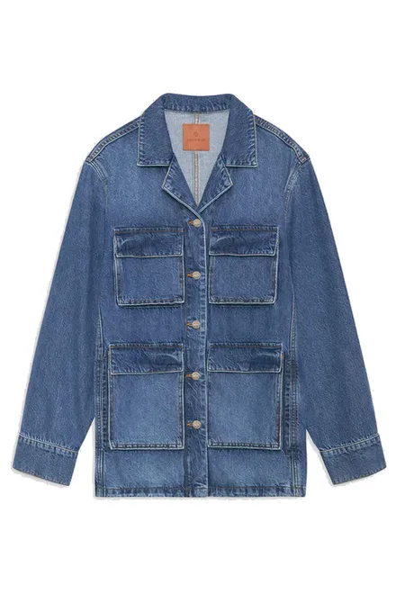 その他 ANINE BING FW25 MILES FLEECE OVER (A0811205BEL26 DARK BLUE) Miles Sweatshirt Framed Monogram - Washed Navy – Superette