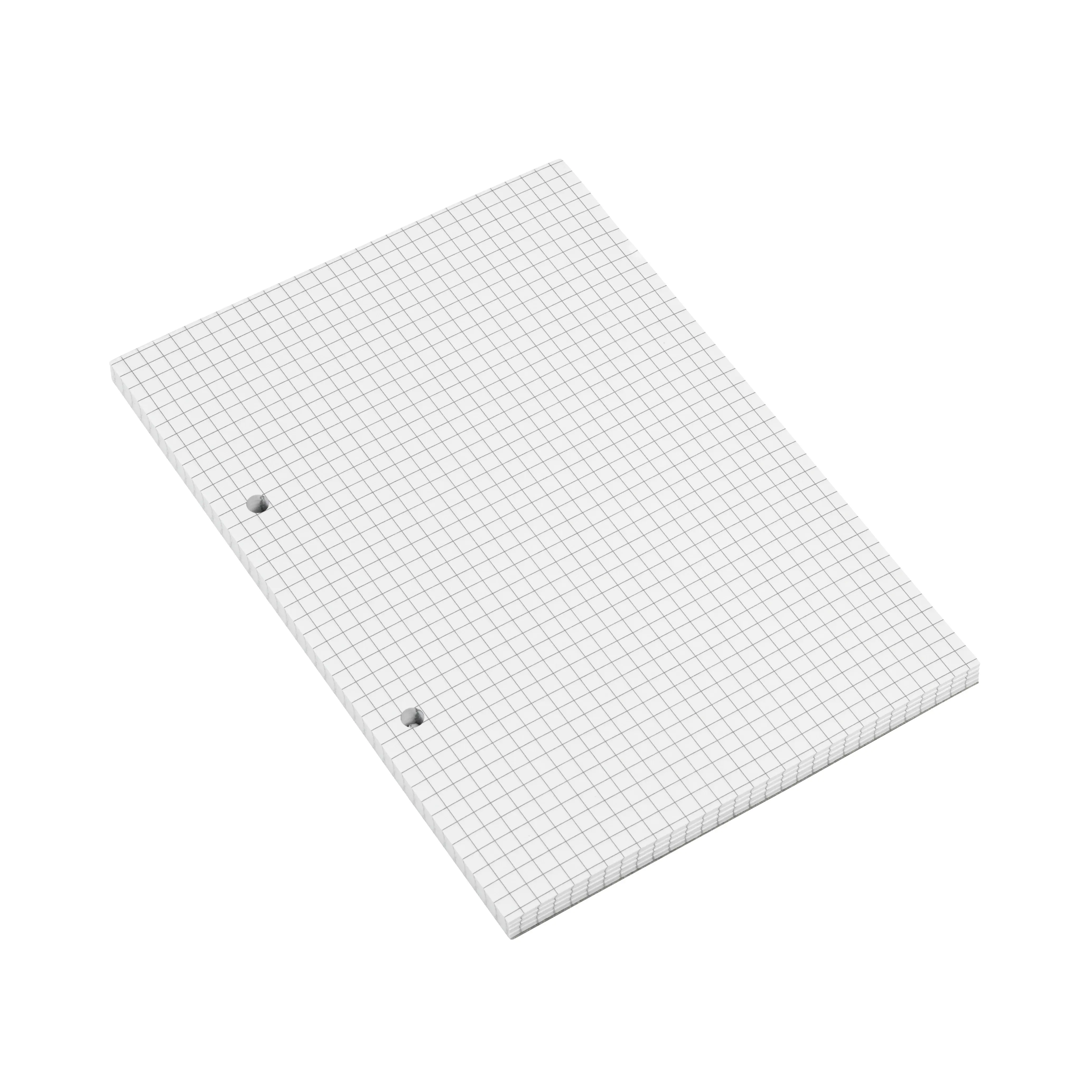 Notesblok A5 hvid kvadreret toplimet 60g med 2 huller - 5 stk - Køb ...