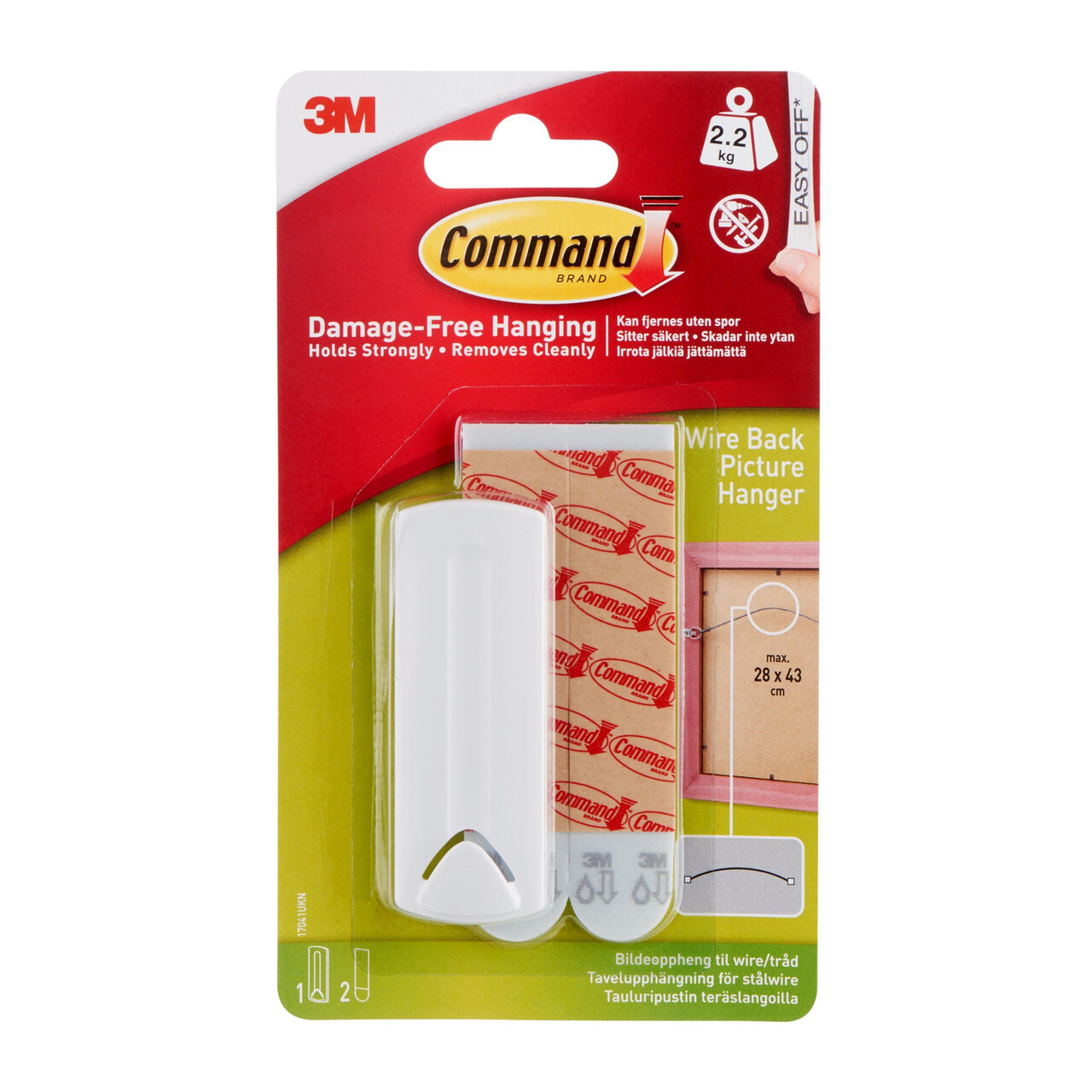 3M Command Billedoph ng Til Wire Value Pack Hvid 3 Oph ng 6 K b
