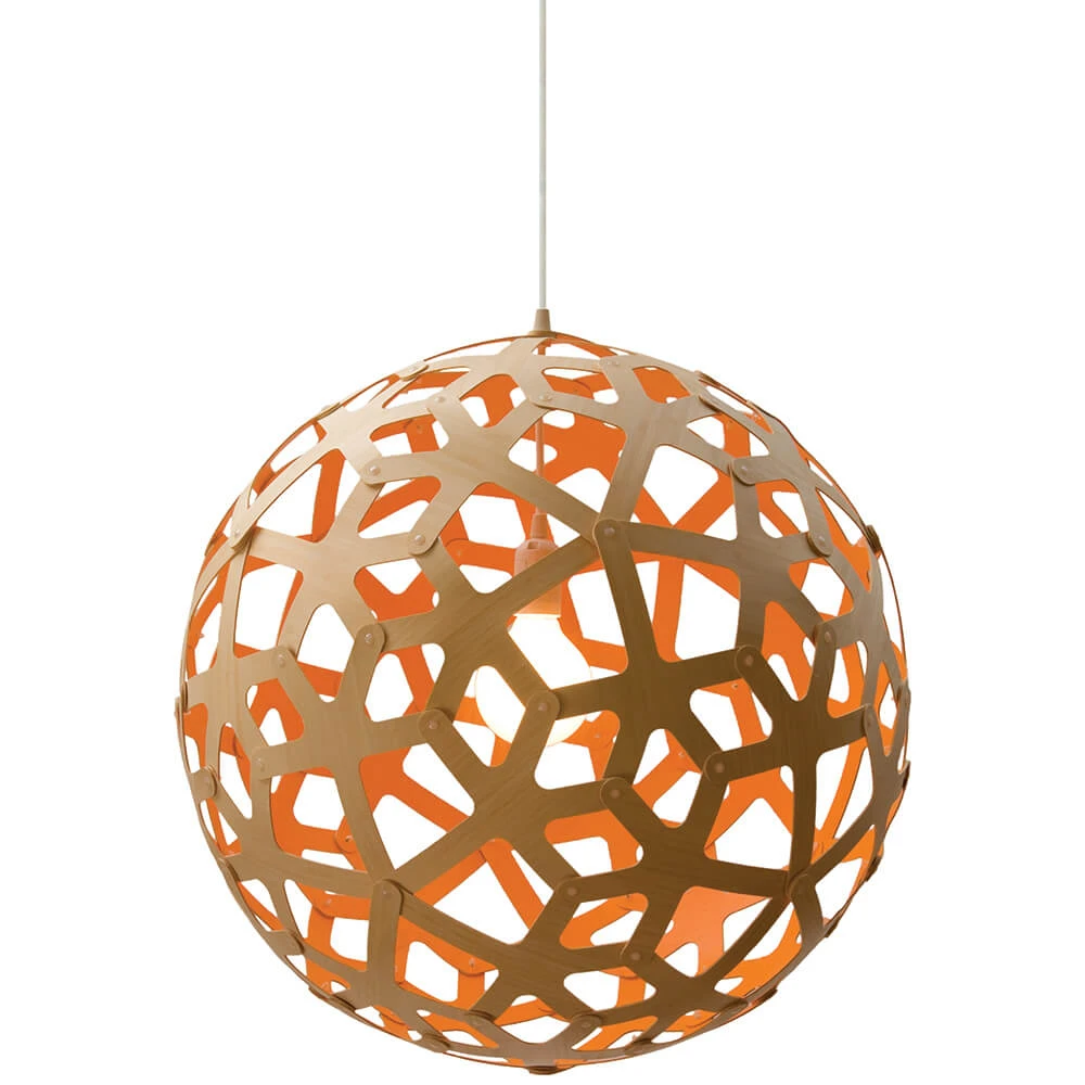 David Trubridge lamper | Kjøp din nye lampe online hos Hinaki Pendel Orange Lampe David Trubridge