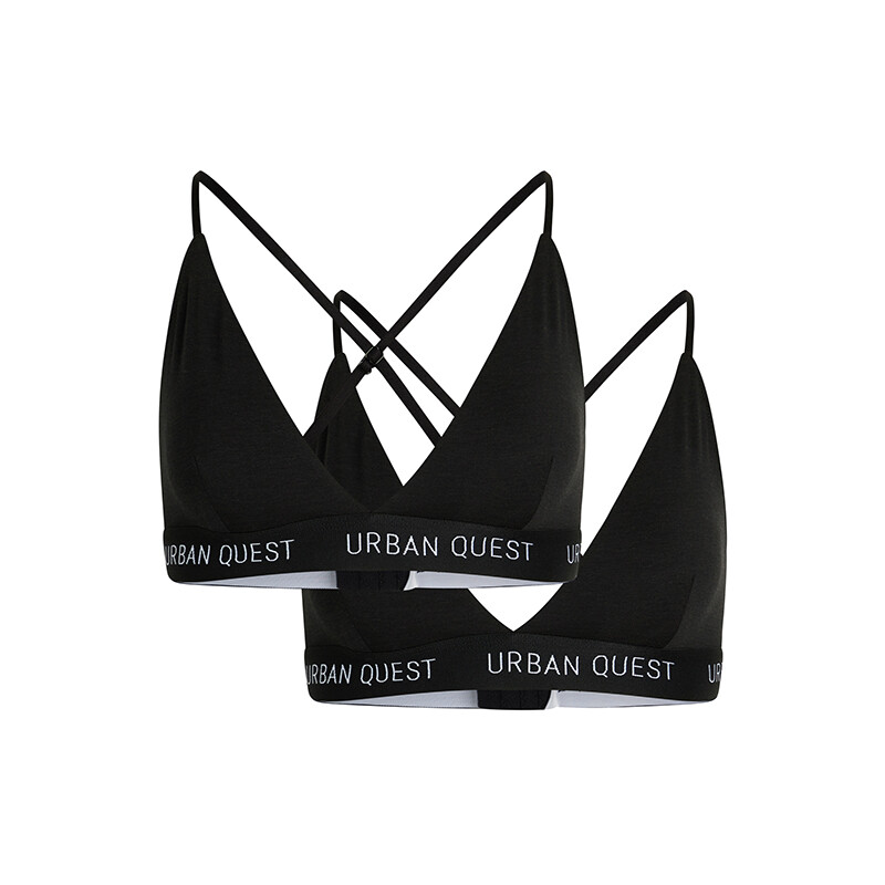 URBAN QUEST 2-PACK BAMBOO TRIANGLE BRA 1140-9000