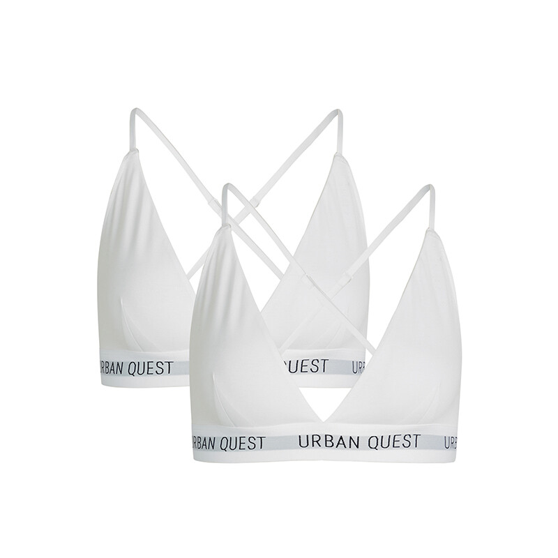 URBAN QUEST 2-PACK BAMBOO TRIANGLE BRA 1140-1000