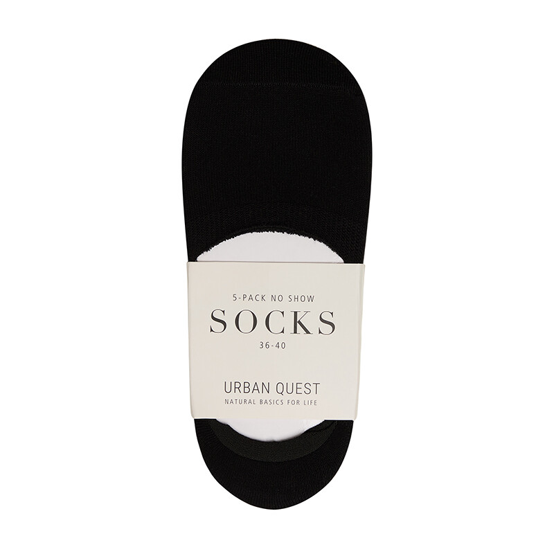 URBAN QUEST 5-PACK WOMEN BAMBOO NO SHOW SOCKS 1432-9000
