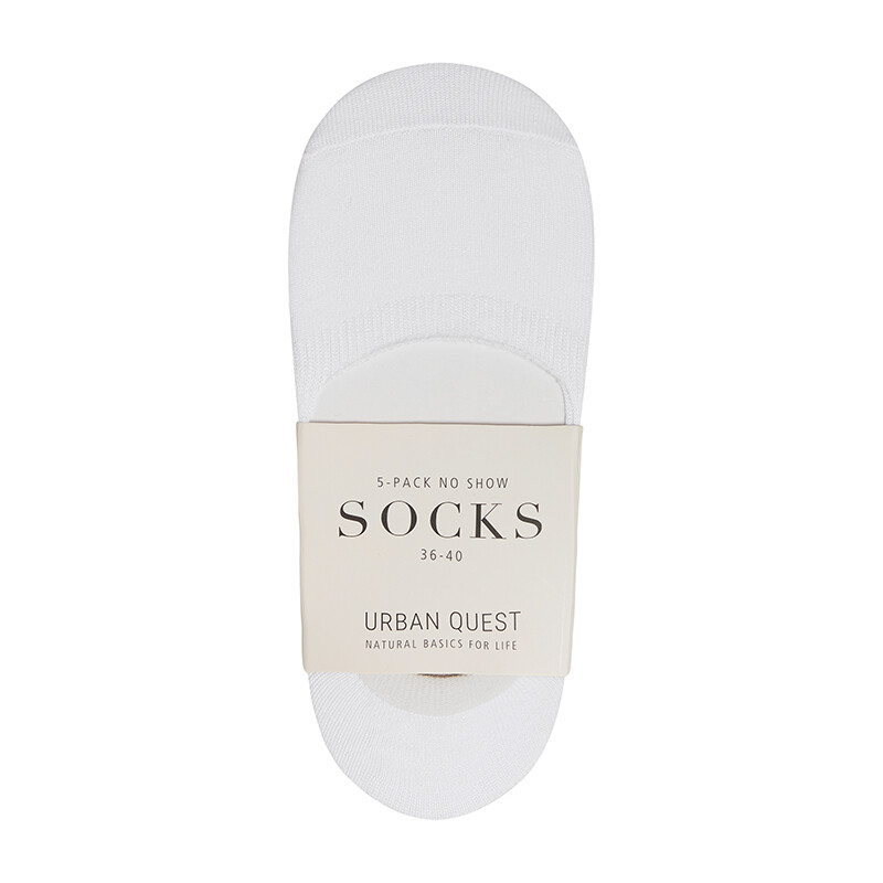 URBAN QUEST 5-PACK WOMEN BAMBOO NO SHOW SOCKS 1432-1000