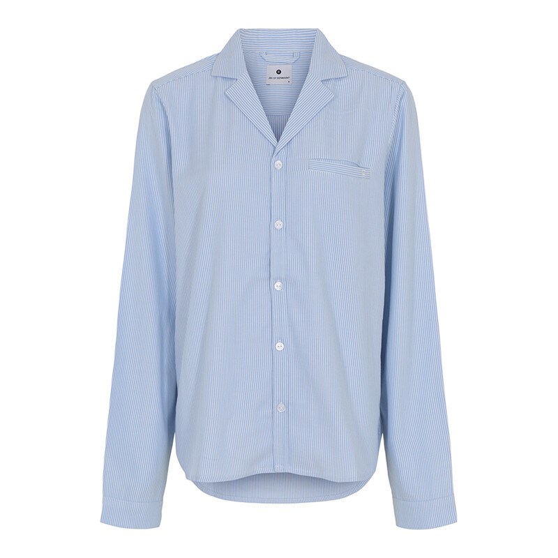 JBS BAMBOO BLEND PYJAMAS SKJORTE, BLÅ