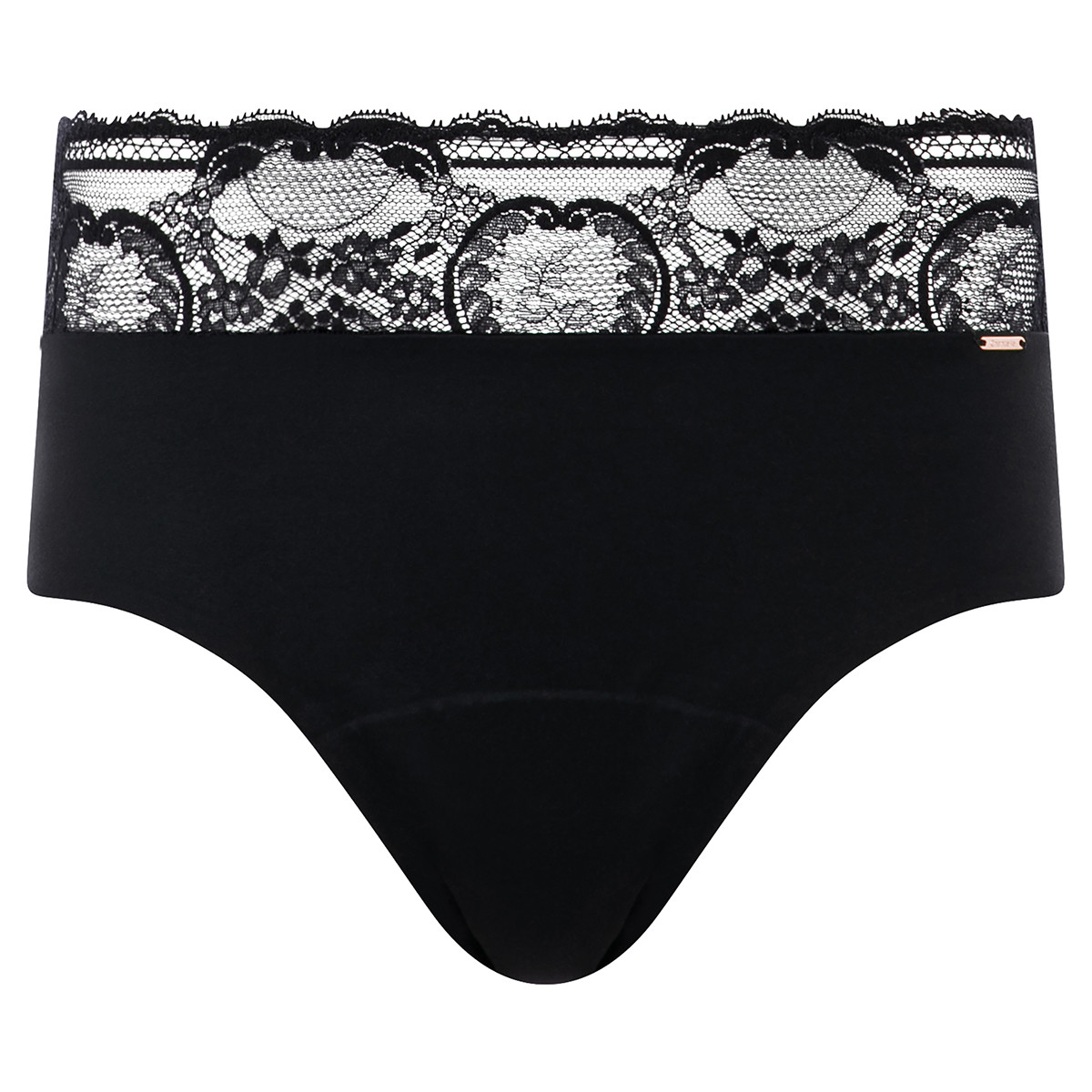 CHANTELLE LACE CYCLE - MENSTRUATIONSTRUSSE HIGH PANTS, SORT