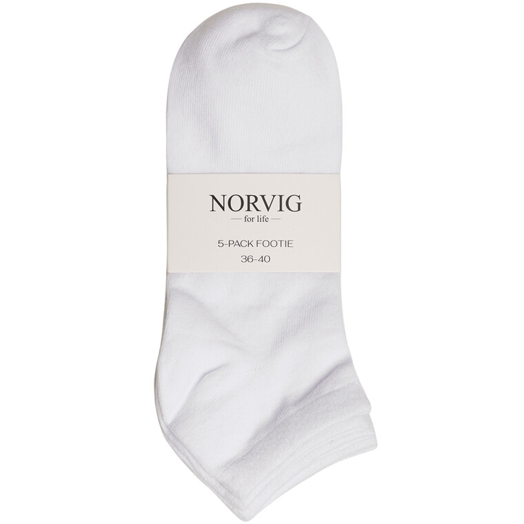 NORVIG 5-PAK FOOTIE 1481 HVID