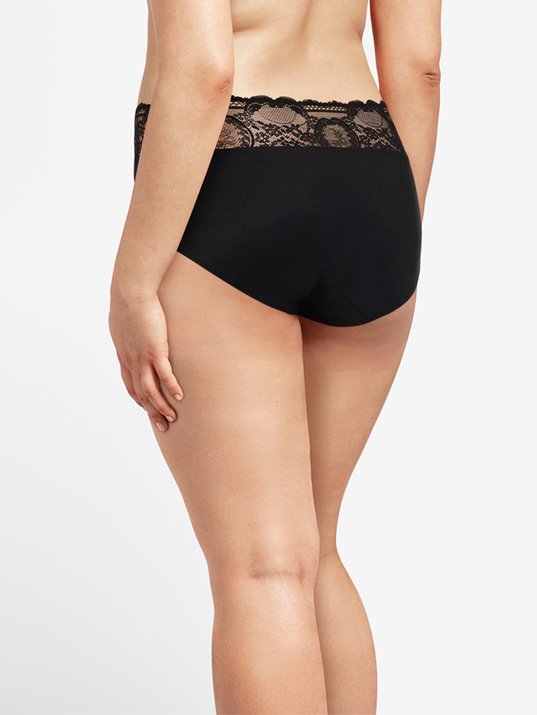 CHANTELLE LACE CYCLE - MENSTRUATIONSTRUSSE HIGH PANTS, SORT