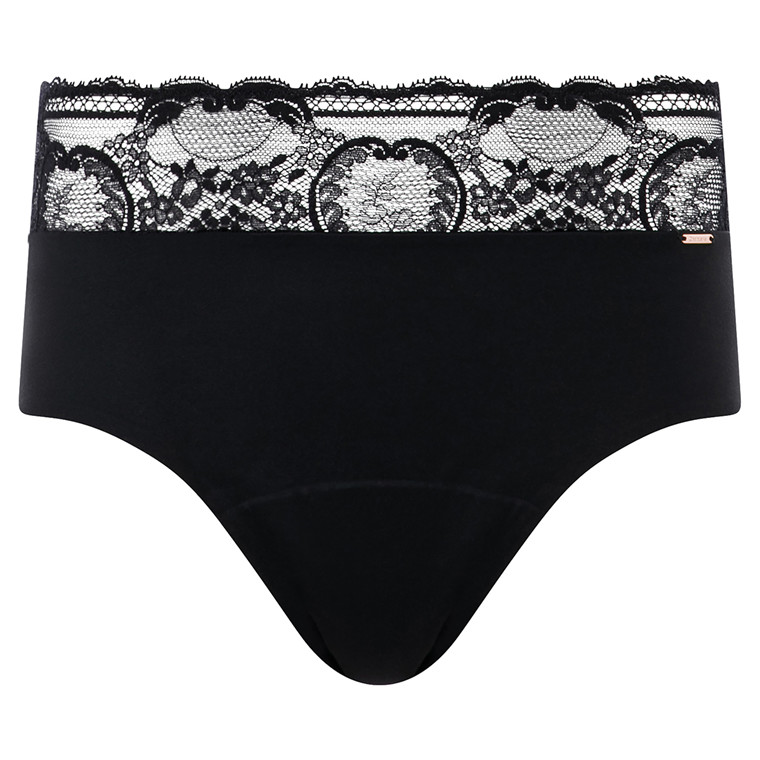 CHANTELLE LACE CYCLE - MENSTRUATIONSTRUSSE HIGH PANTS, SORT