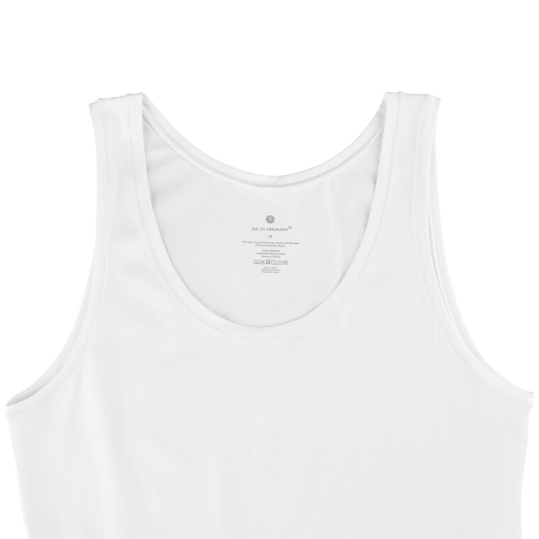 JBS ORGANIC COTTON SINGLET, HVID
