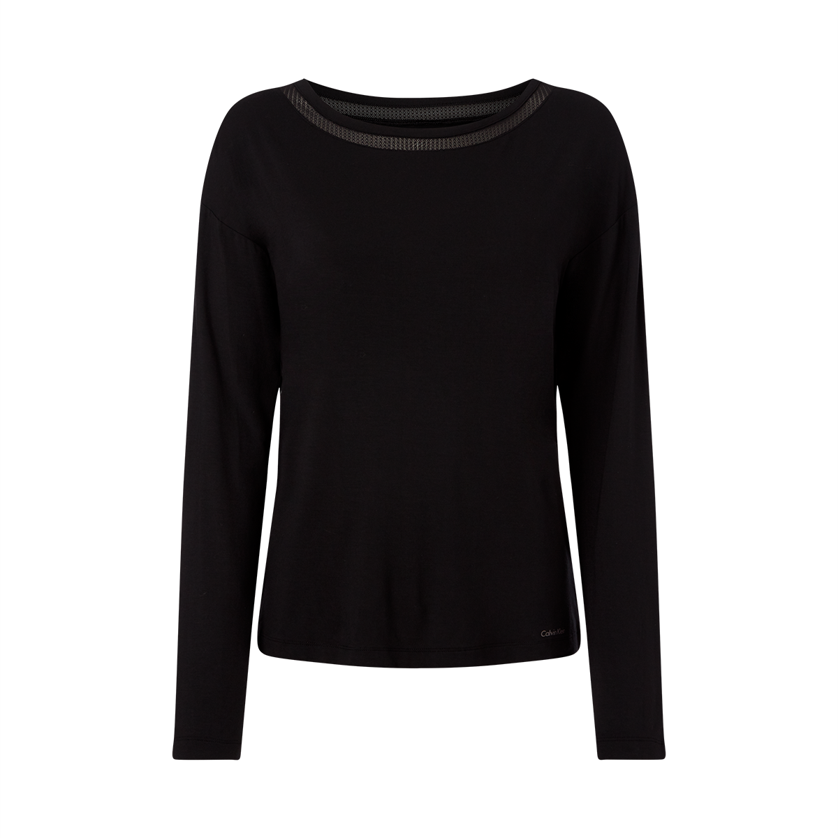 Billede af Calvin Klein Wide Neck Bluse, Farve: Sort, Størrelse: L, Dame