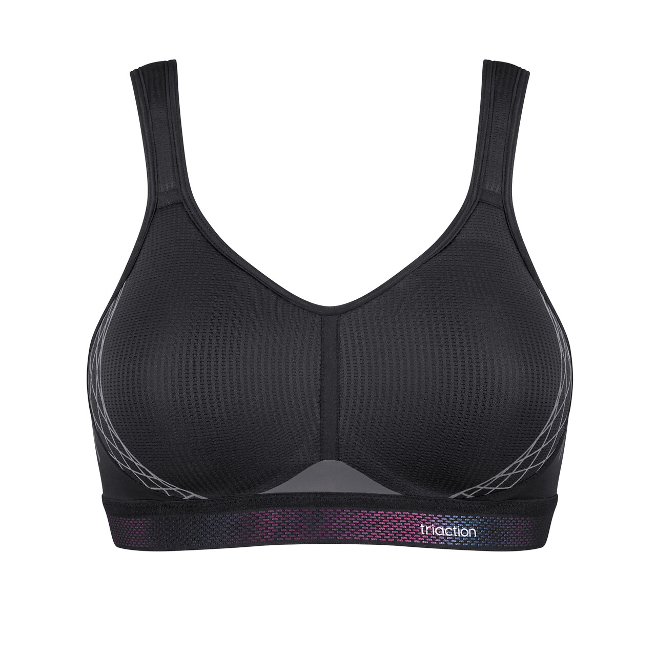 Se Triumph Triaction Cardio Cloud P Sports BH, Farve: Sort, Størrelse: 85C, Dame hos Netlingeri.dk