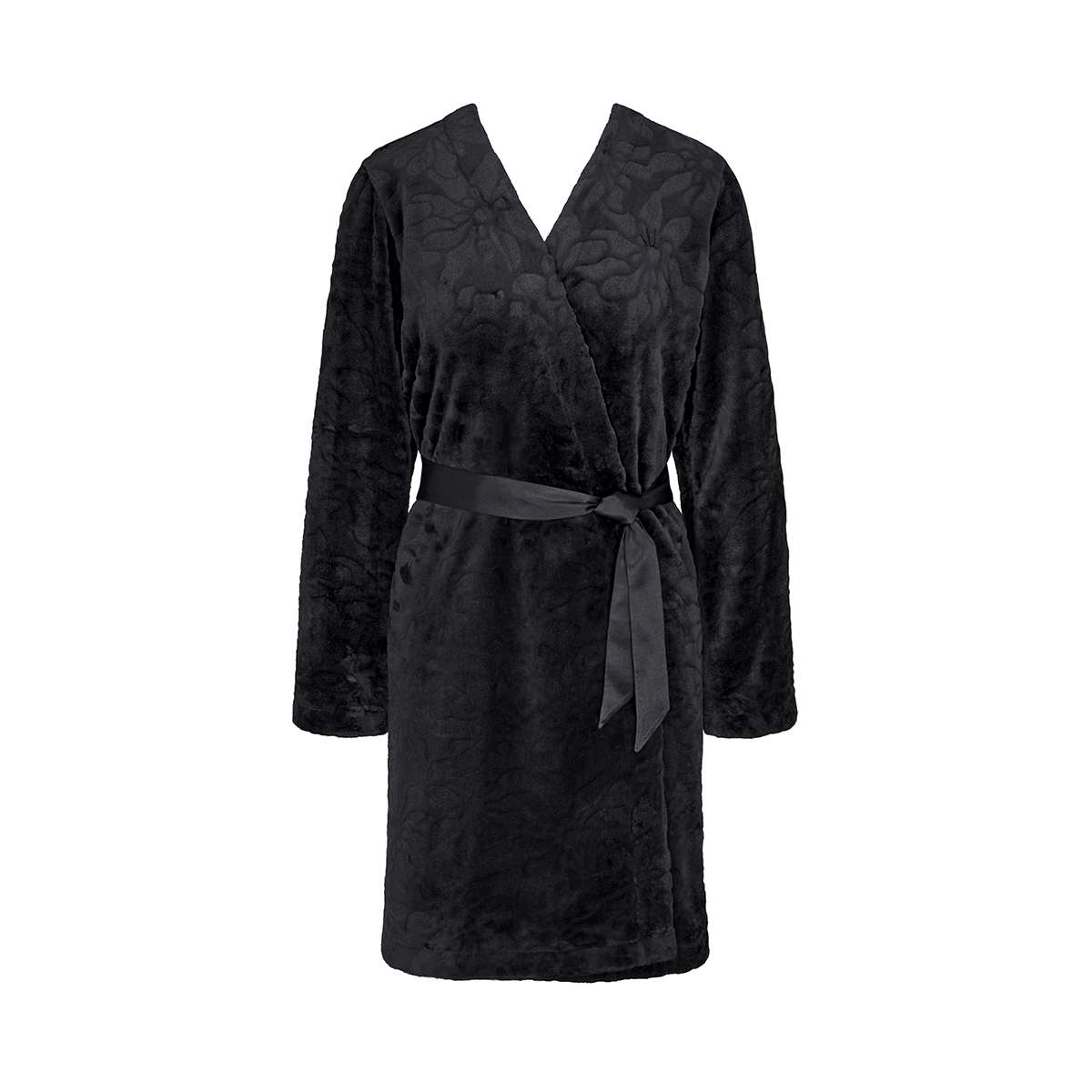 #2 - Triumph Robes Cozy Morgenkåbe, Farve: Sort, Størrelse: 40/42, Dame