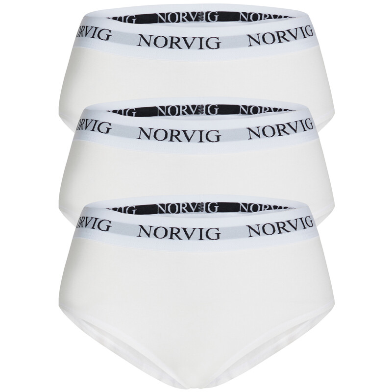 Se Norvig 3-pack Maxi Trusse, Farve: Hvid, Størrelse: XL, Dame hos Netlingeri.dk