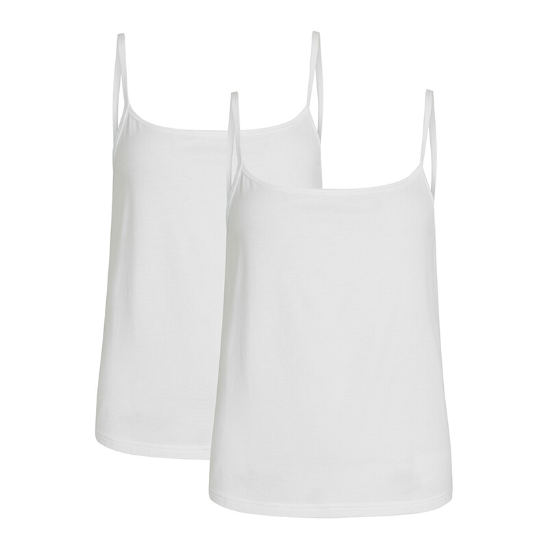 Billede af Urban Quest 2-pack Bambus Top, Farve: Hvid, Størrelse: XS, Dame