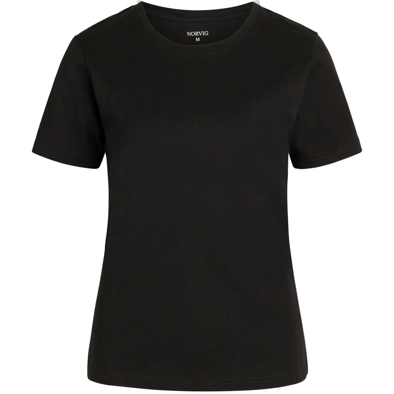 Se Norvig Ladies O-neck T-shirt, Farve: Sort, Størrelse: XL, Dame hos Netlingeri.dk