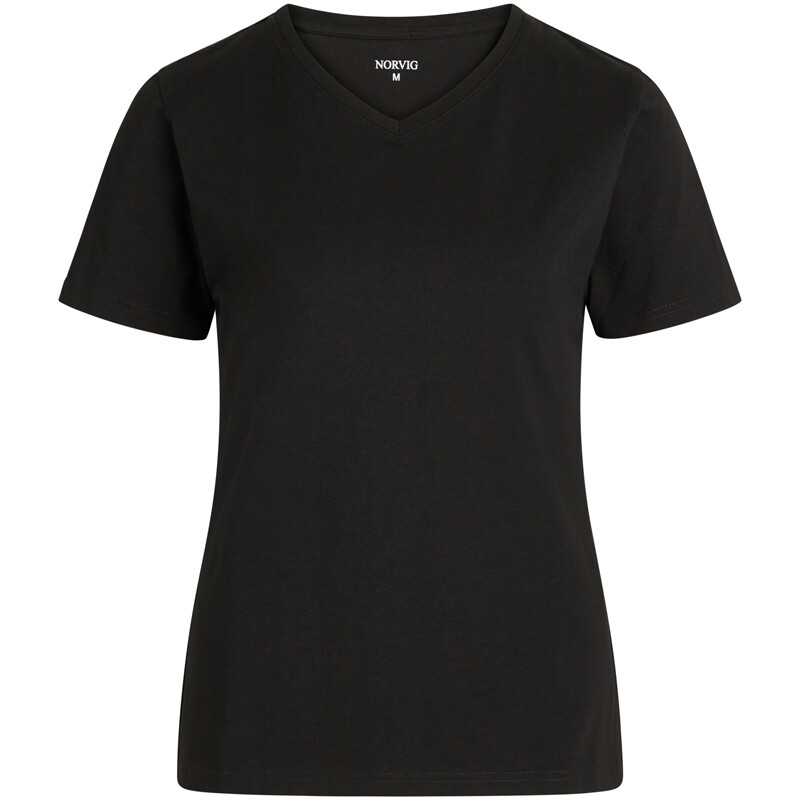 Billede af Norvig Ladies V-neck T-shirt, Farve: Sort, Størrelse: L, Dame