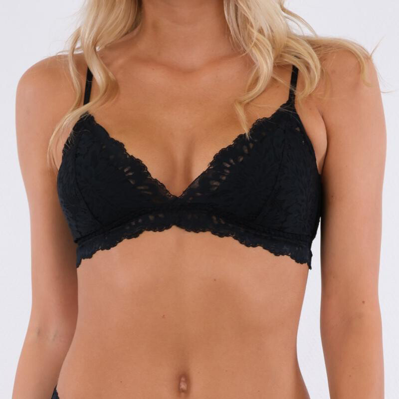 Neo Noir Beige Lime BH, Farve: Sort, Størrelse: XL, Dame