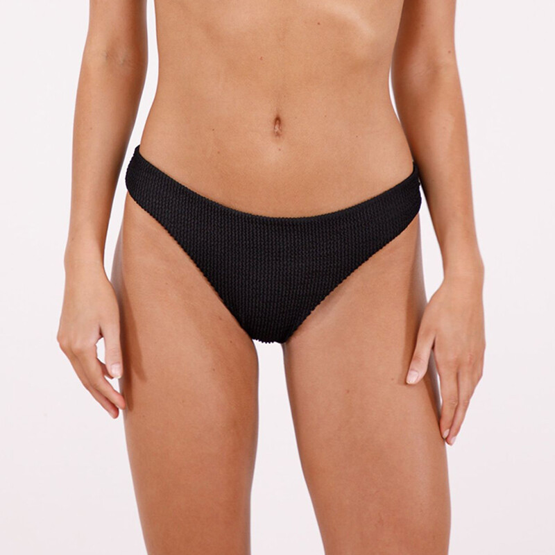 Neo Noir Lingeri Beige Crepe Bikini Trusser, Farve: Sort, Størrelse: XS, Dame