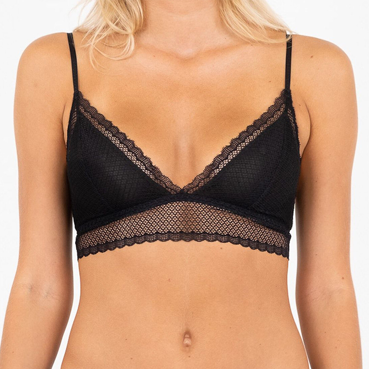 Neo Noir Beige SortRød BH, Farve: Sort, Størrelse: XS, Dame