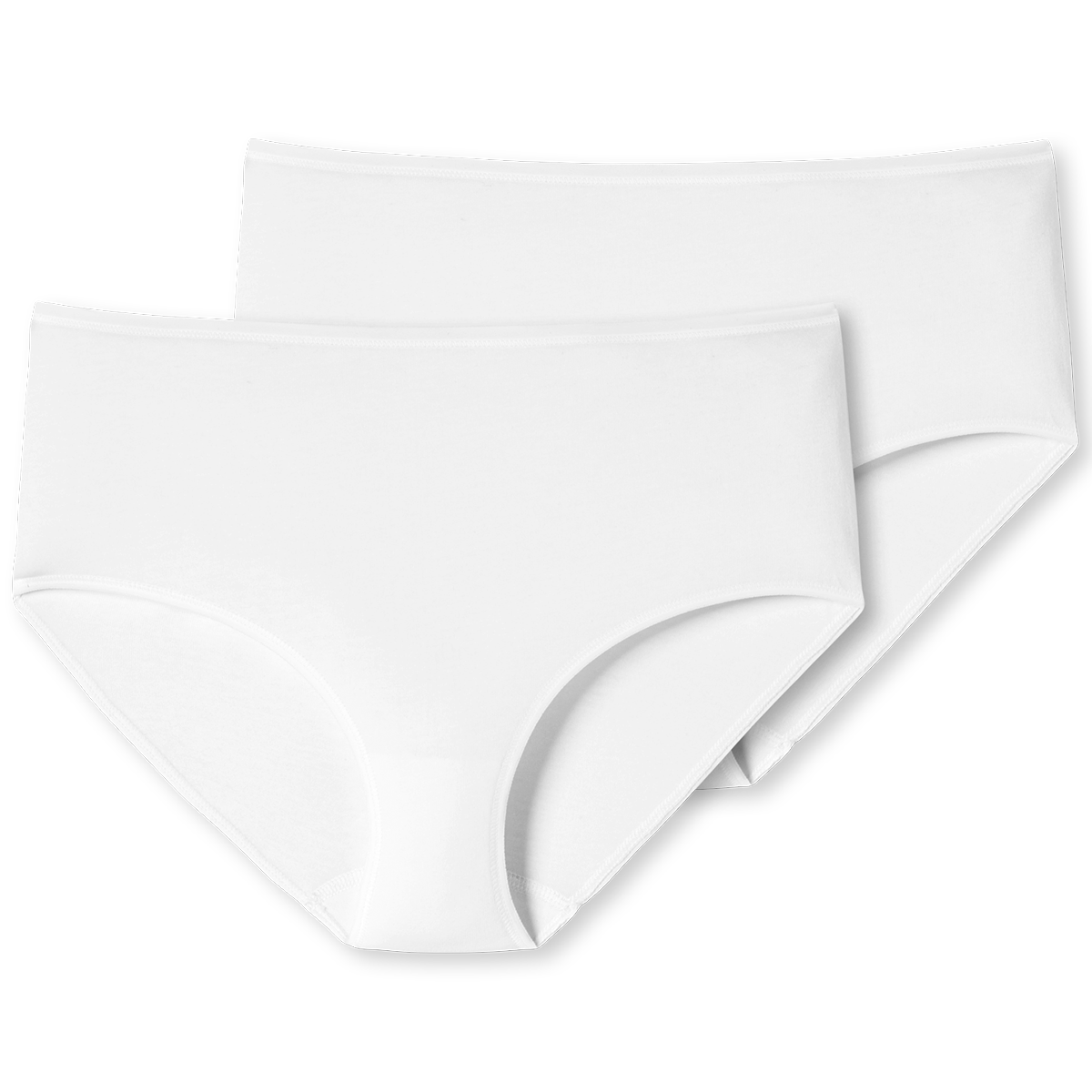 Billede af Schiesser 2-pack Midi Trusse, Farve: Hvid, Størrelse: 38, Dame