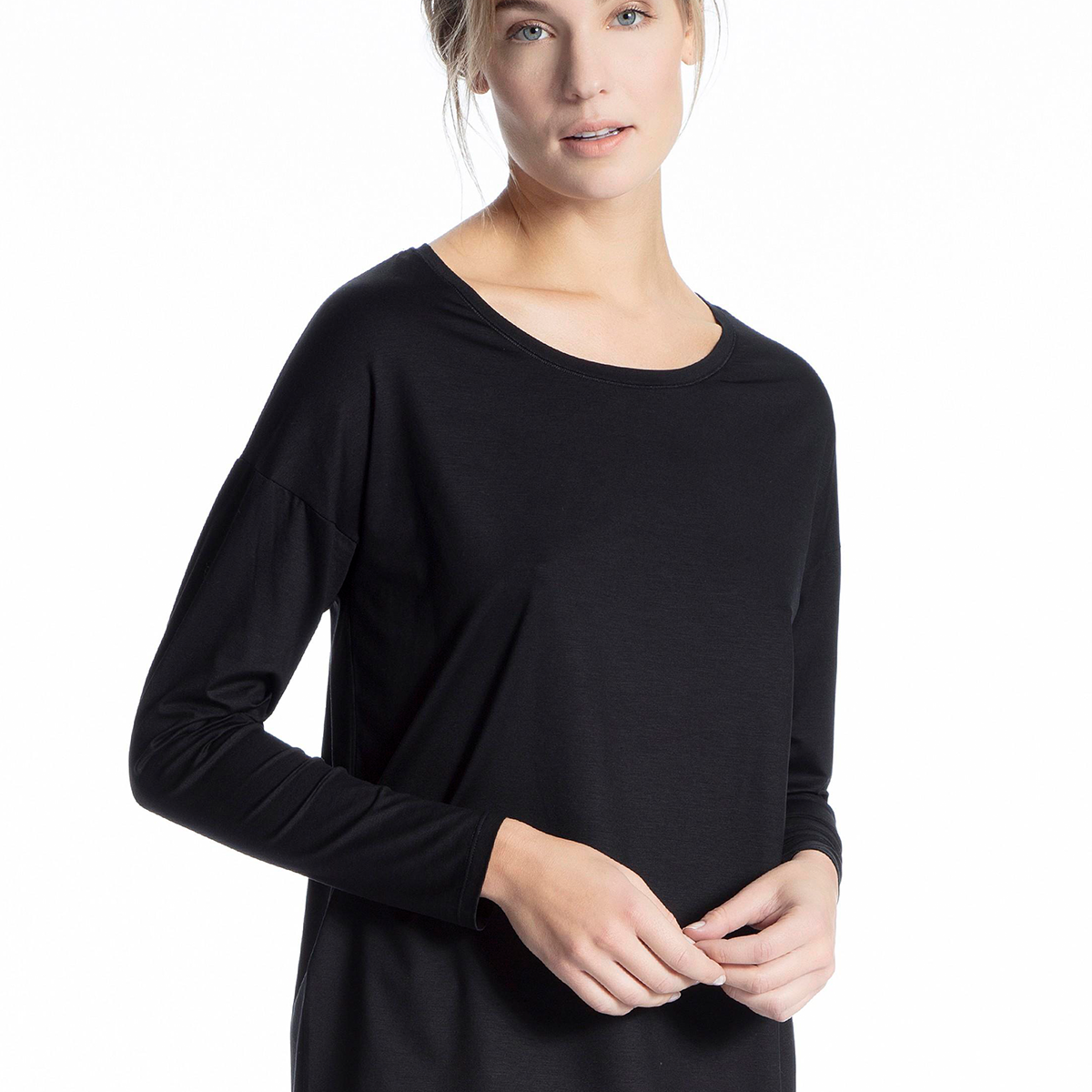 Billede af Calida Bluse, Farve: Sort, Størrelse: M, Dame